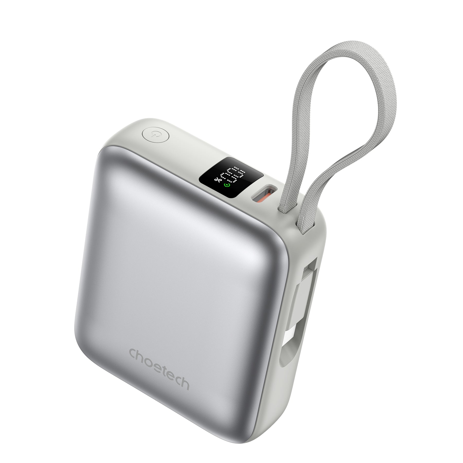 Power Bank Choetech 10000mAh 35W Mini Cargador Rápido USB-C Plata