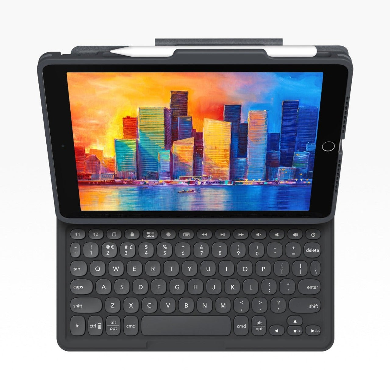 Teclado y Case ZAGG Pro Keys Retroiluminado para iPad 10.2'' (7a, 8a y 9a Gen) - Negro/Gris