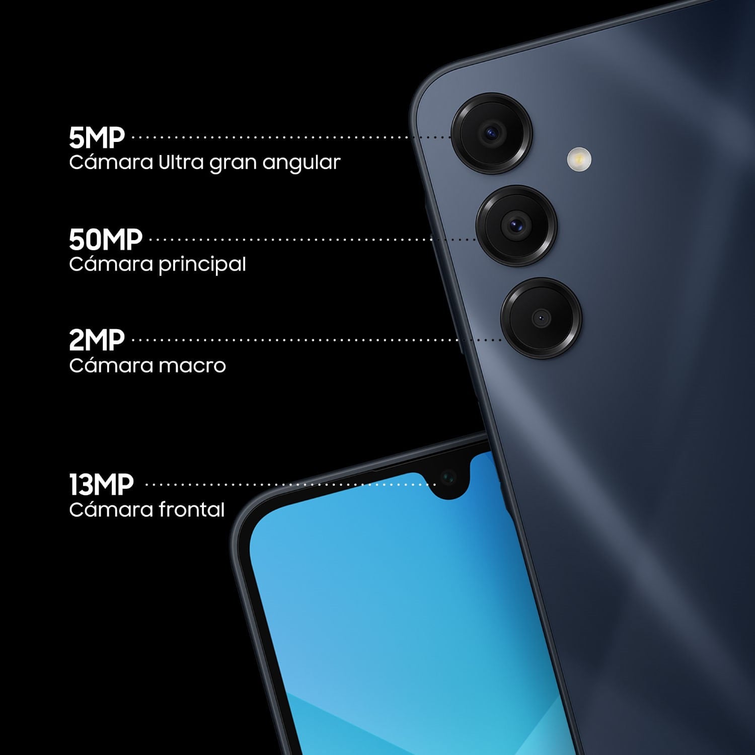 Celular Samsung A16 6.7" 4GB RAM 128GB Negro