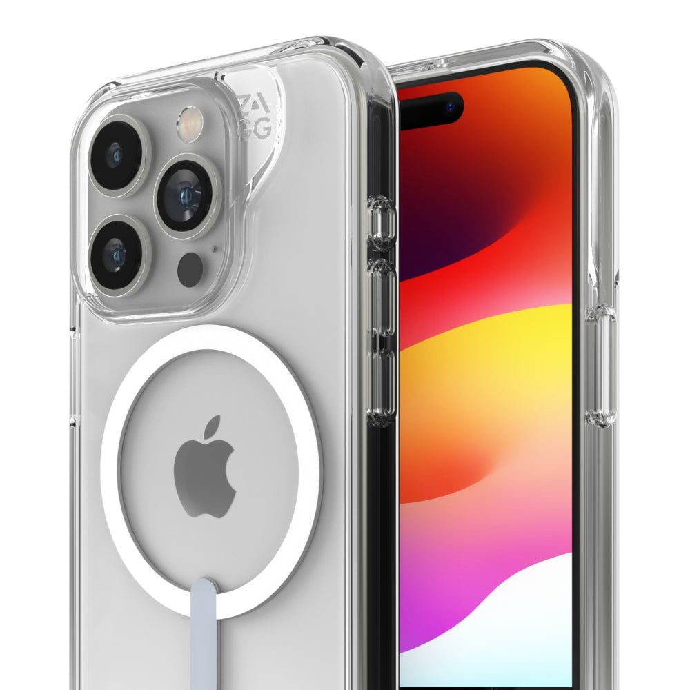 Case ZAGG Crystal Palace Snap para iPhone 15 Pro compatible con MagSafe - Transparente