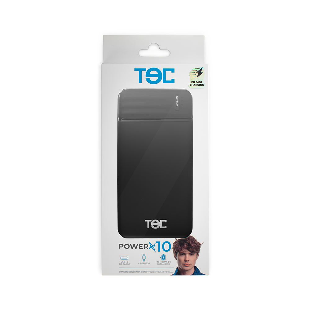PowerBank PD de 10,000mAh Tec Power X10 Negro