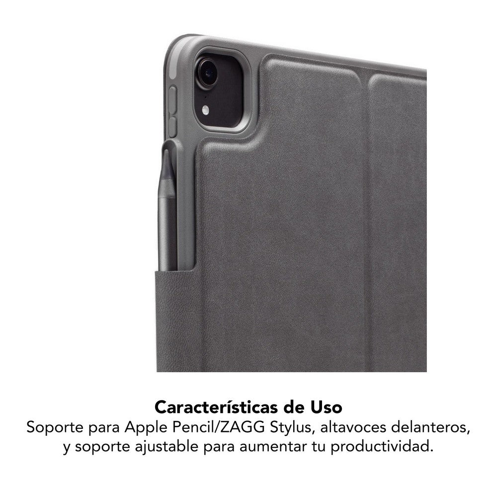 Teclado con Funda ZAGG Pro Keys Retroiluminado para iPad Pro 12.9'' (3a, 4a, 5a Y 6a Gen), iPad Air 13'' (M2) - Negro/Gris