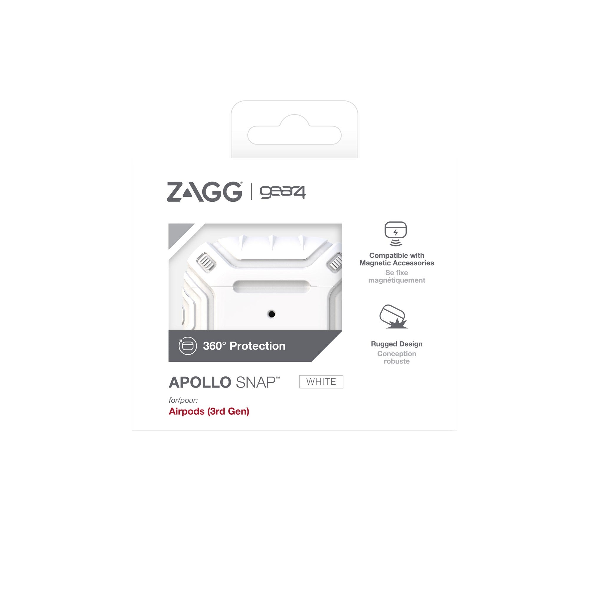 Case Gear4 Apollo Snap para Airpods 3 - Blanco