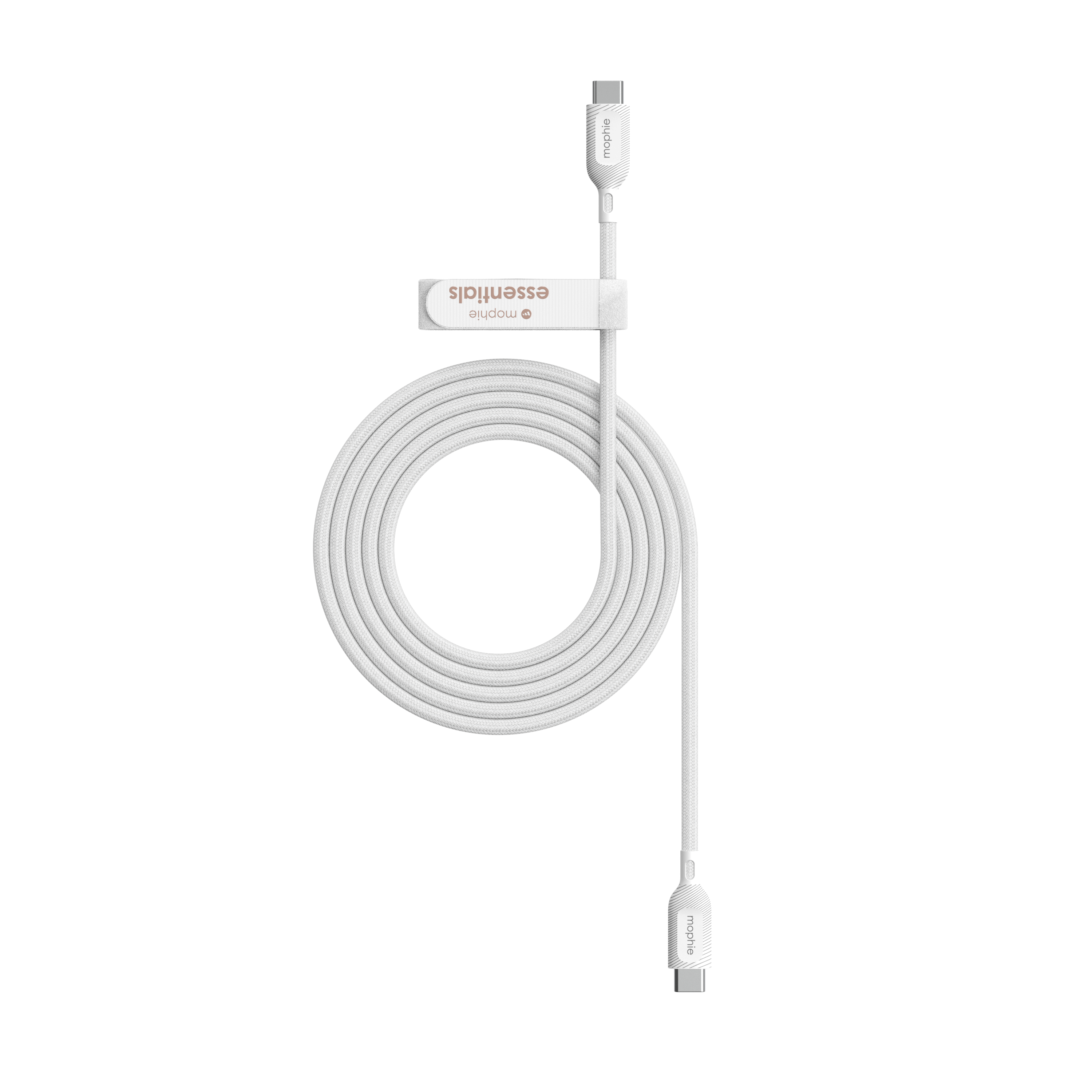 Cable de carga mophie USB-C a USB-C 2 metros hasta 60W de carga - Blanco