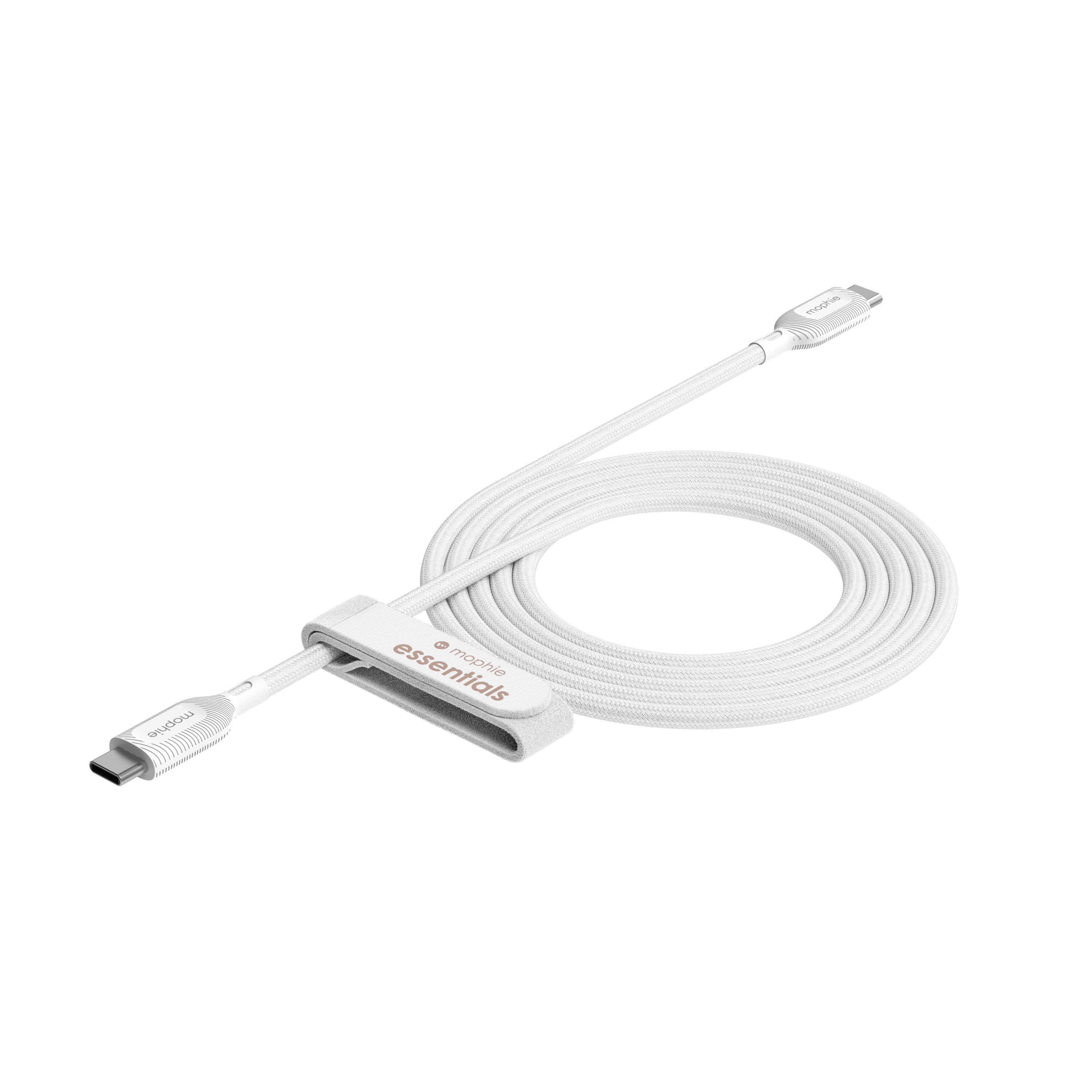 Cable de carga mophie USB-C a USB-C 2 metros hasta 60W de carga - Blanco