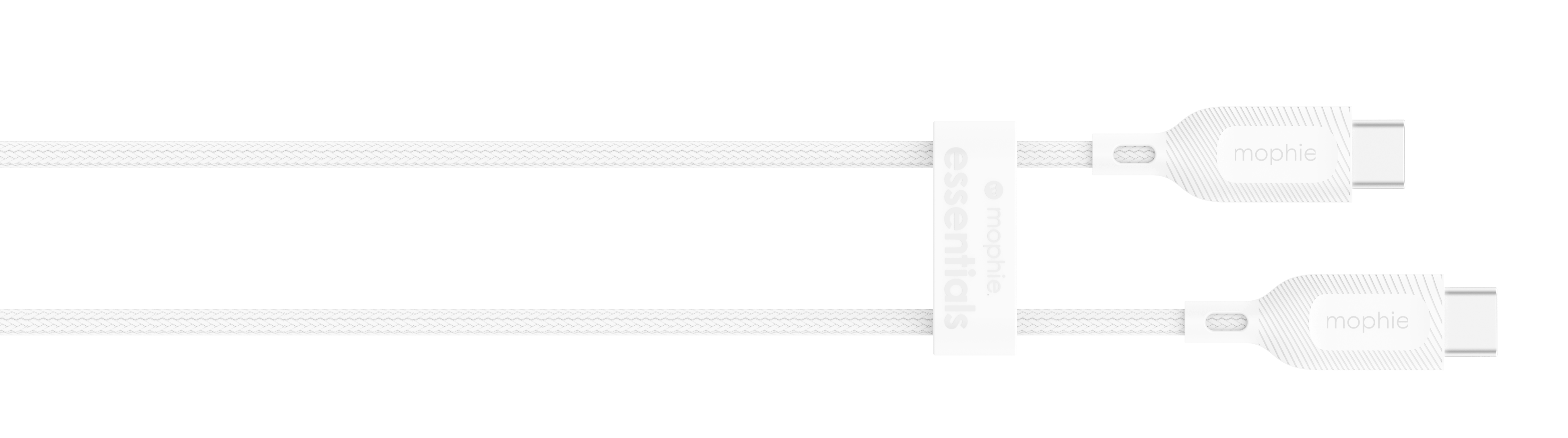 Cable de carga mophie USB-C a USB-C 2 metros hasta 60W de carga - Blanco