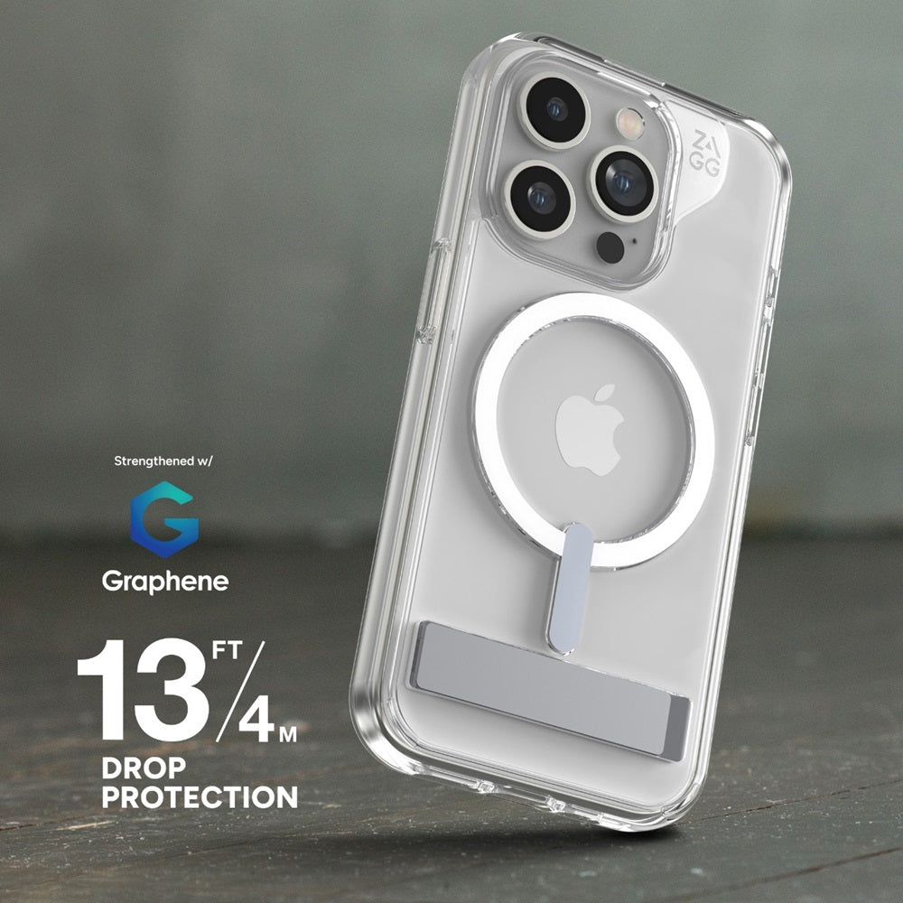 Case ZAGG Crystal Palace Snap KS para iPhone 15 Pro Max compatible con MagSafe - Transparente