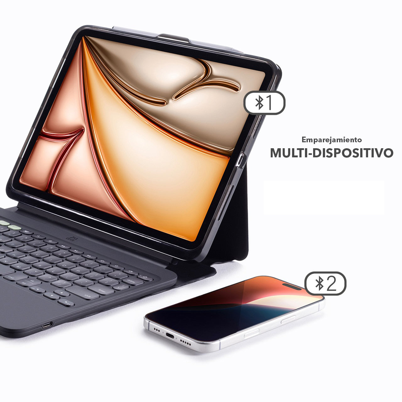Teclado con Funda ZAGG Pro Keys 2 para iPad Air 13 (M2, M3) Inalámbrico
