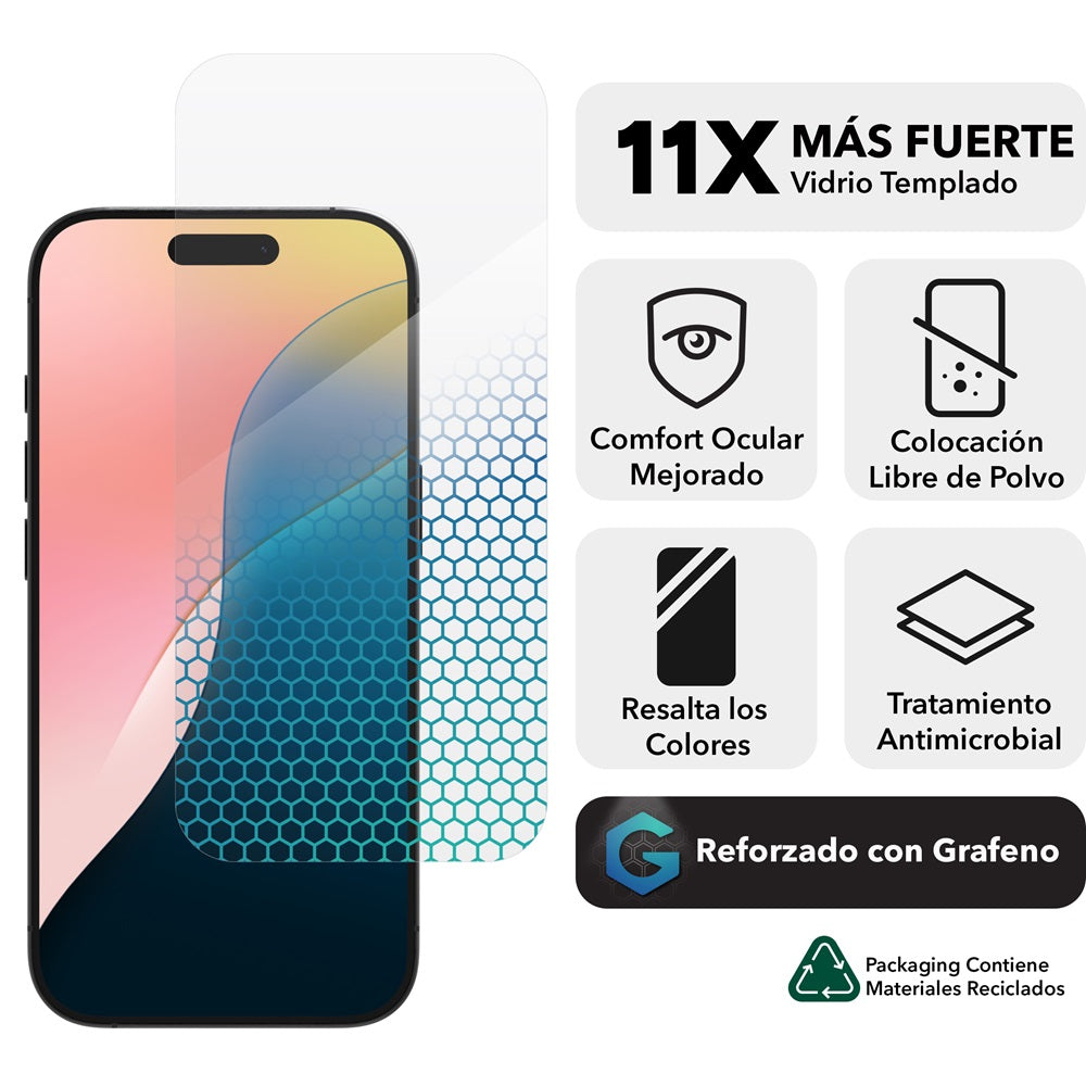 Protector de Pantalla ZAGG Glass XTR4 para iPhone 16 Pro - Transparente