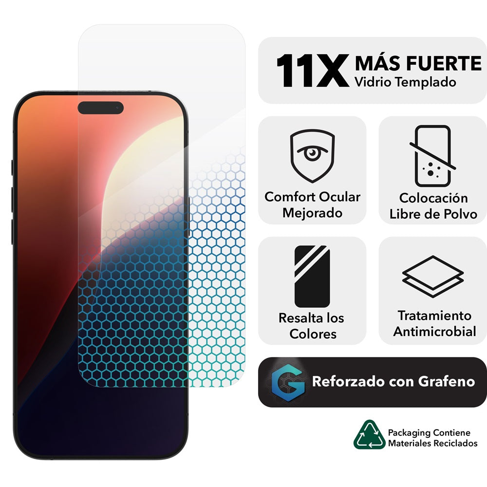 Protector de Pantalla ZAGG Glass XTR4 para iPhone 16 Pro Max - Transparente