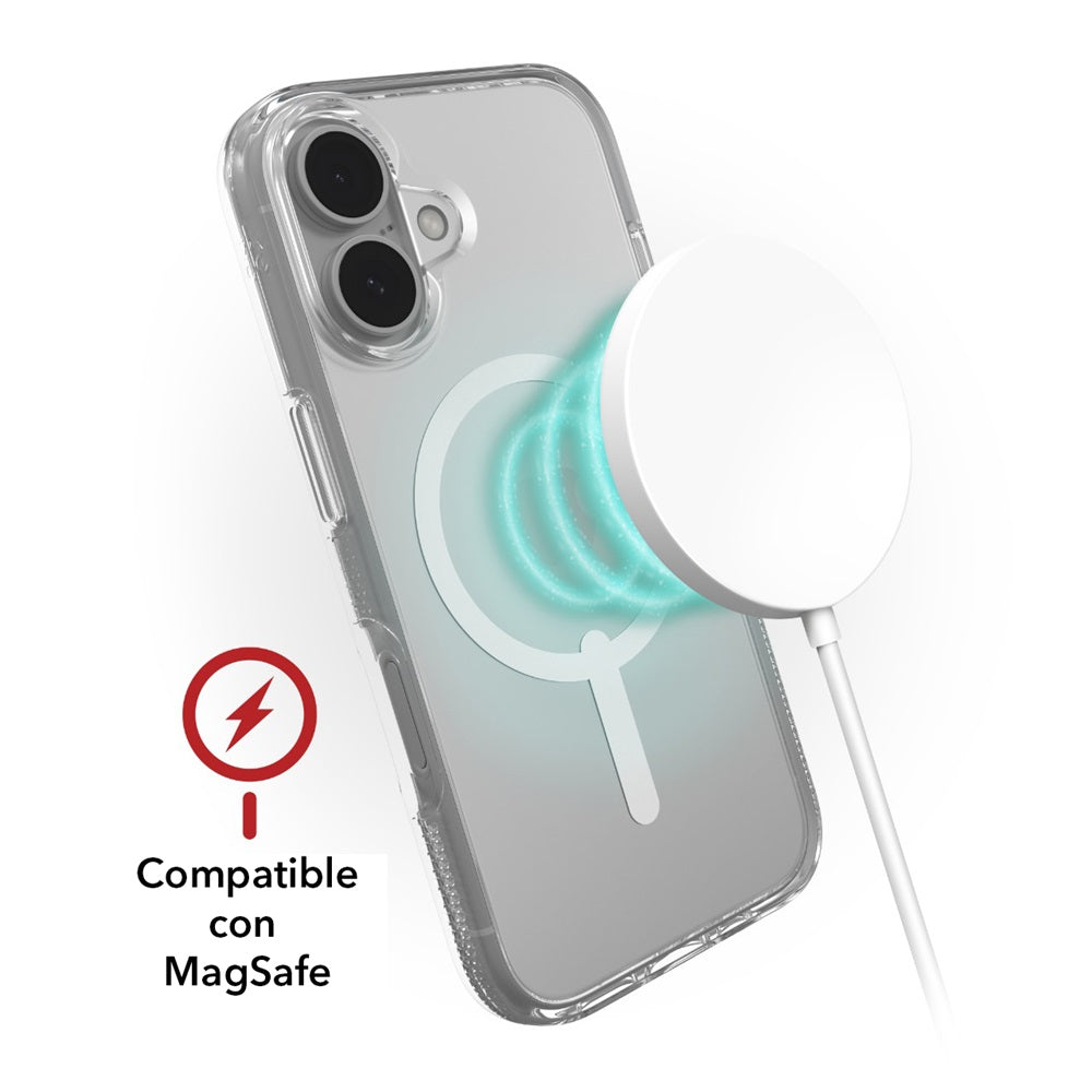 Case ZAGG Crystal Palace Snap para iPhone 16 compatible con Magsafe - Transparente