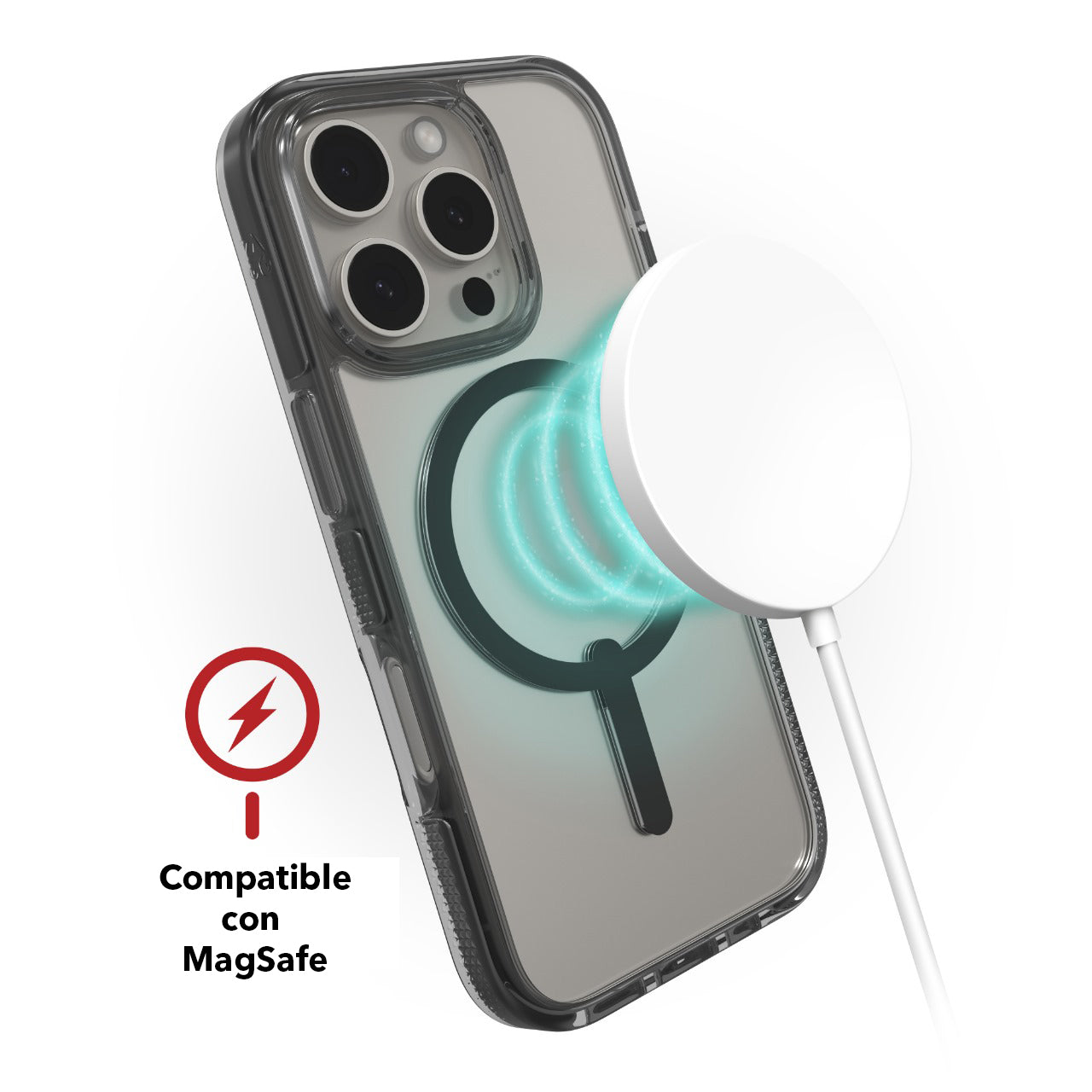 Case ZAGG Santa Cruz para iPhone 16 Pro con Magsafe - Negro