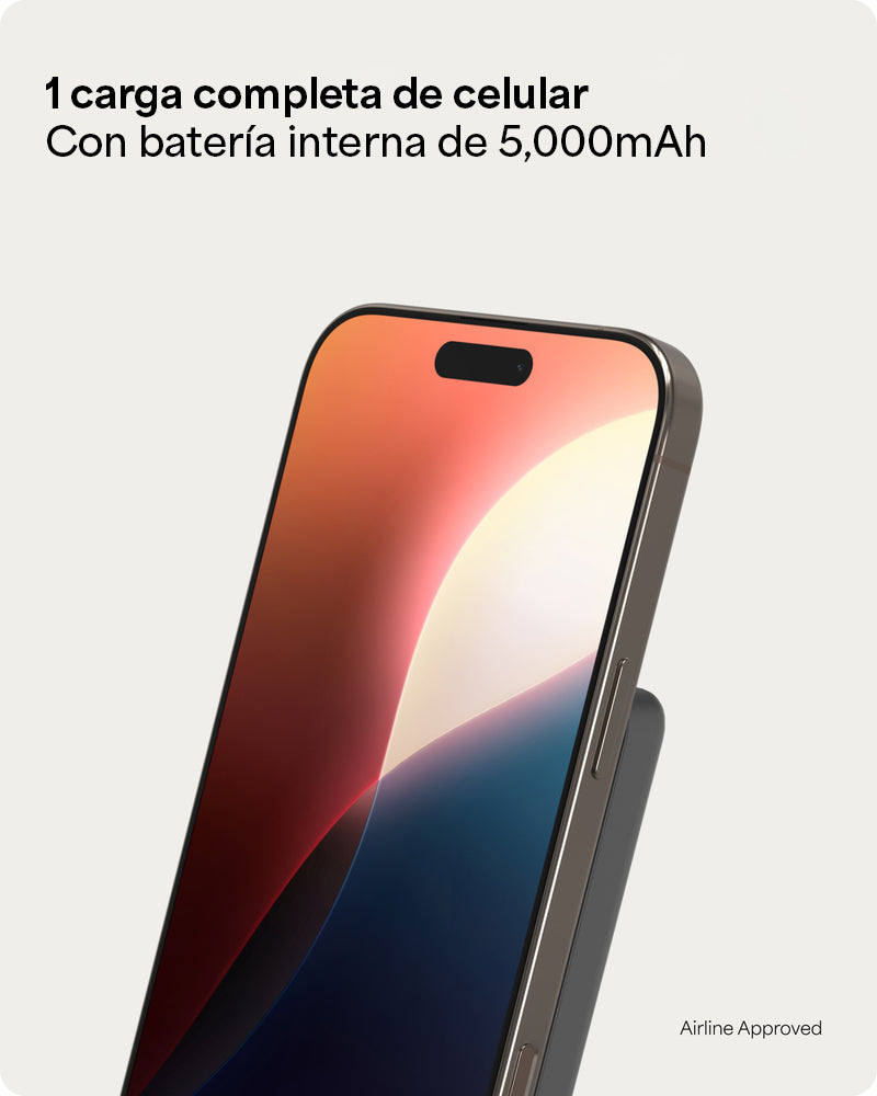 Batería externa mophie inalámbrica ultradelgada Qi2 de 15W con batería de 5.000 mAh
