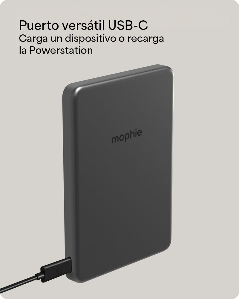 Batería externa mophie inalámbrica ultradelgada Qi2 de 15W con batería de 5.000 mAh
