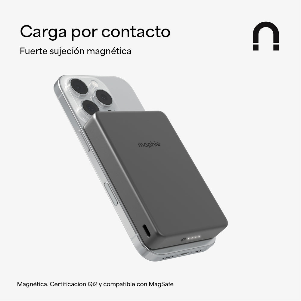 Batería portátil mophie powerstation inalámbrica Qi2 de 15W con batería de 10,000mAh