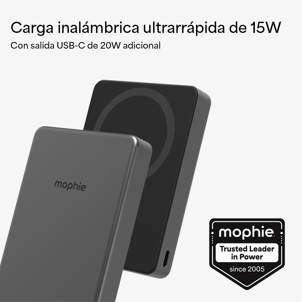 Batería portátil mophie powerstation inalámbrica Qi2 de 15W con batería de 10,000mAh