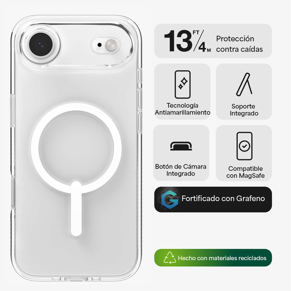 Case ZAGG Crystal Palace Snap iPhone Air con Botón para Cámara y MagSafe