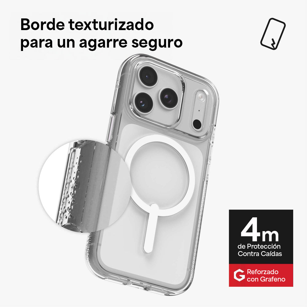 Case ZAGG Crystal Palace Snap iPhone 17 Pro Max con Botón para Cámara y MagSafe