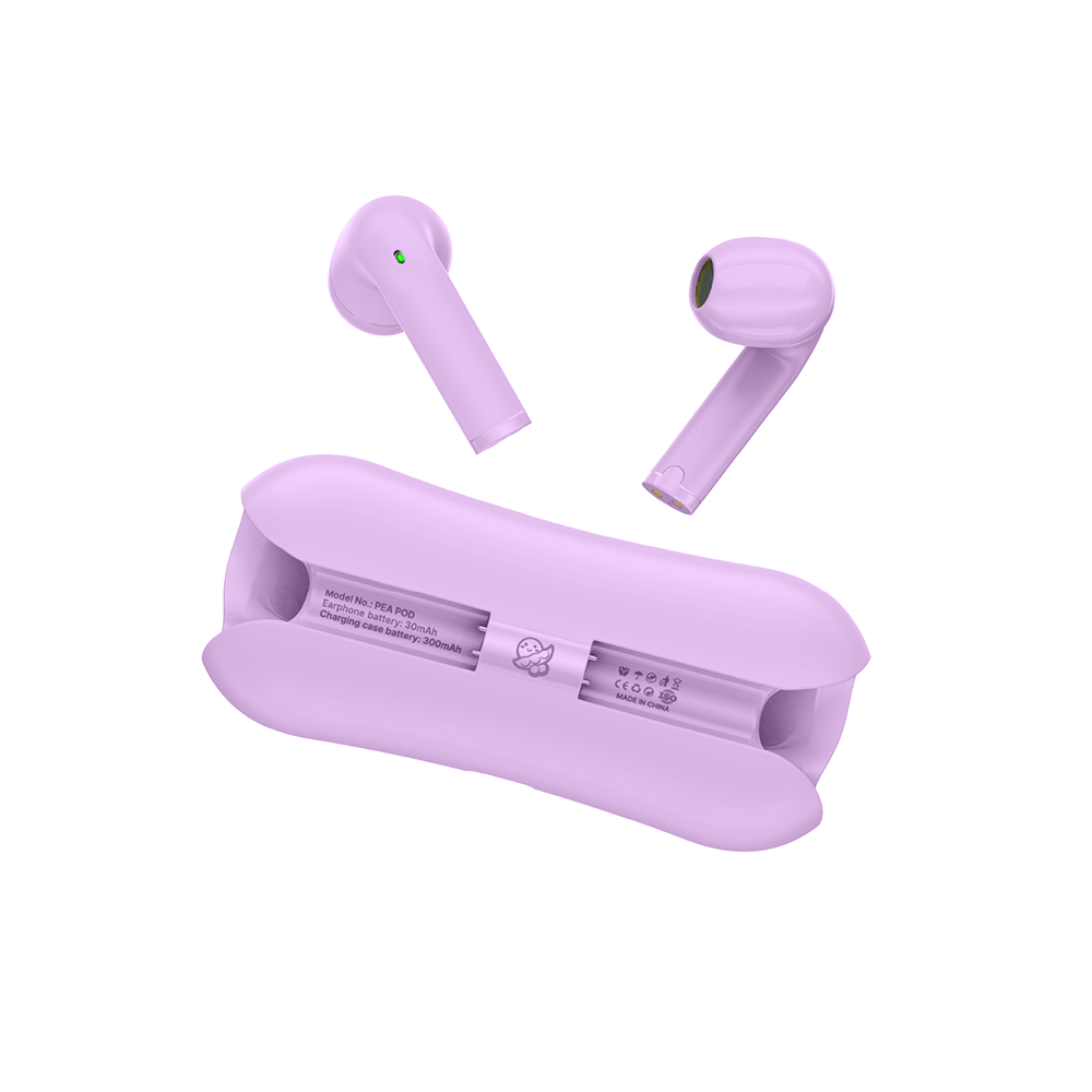 Audífono Yookie Pea Pod TWS Violeta