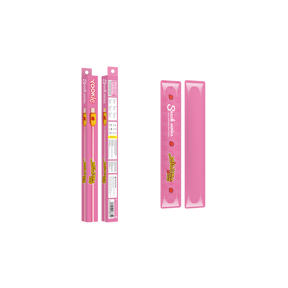 Cable Yookie Strawberry Bar USB-C a USB-C