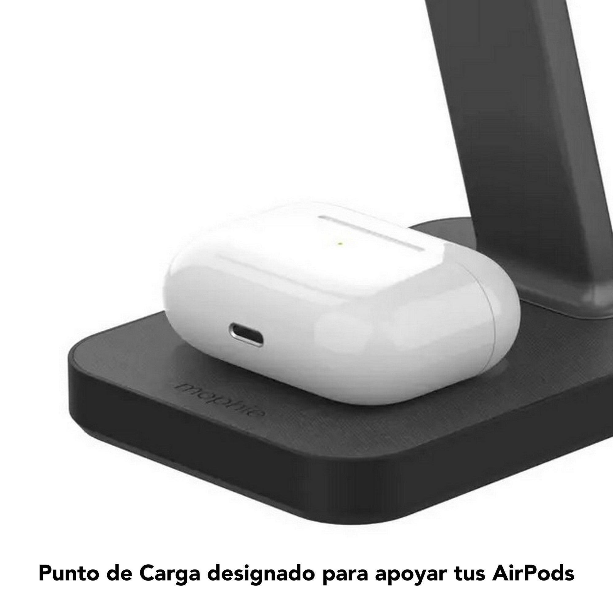 Soporte de carga inalámbrica y base mophie snap+ compatible con MagSafe de hasta 15W - Negro