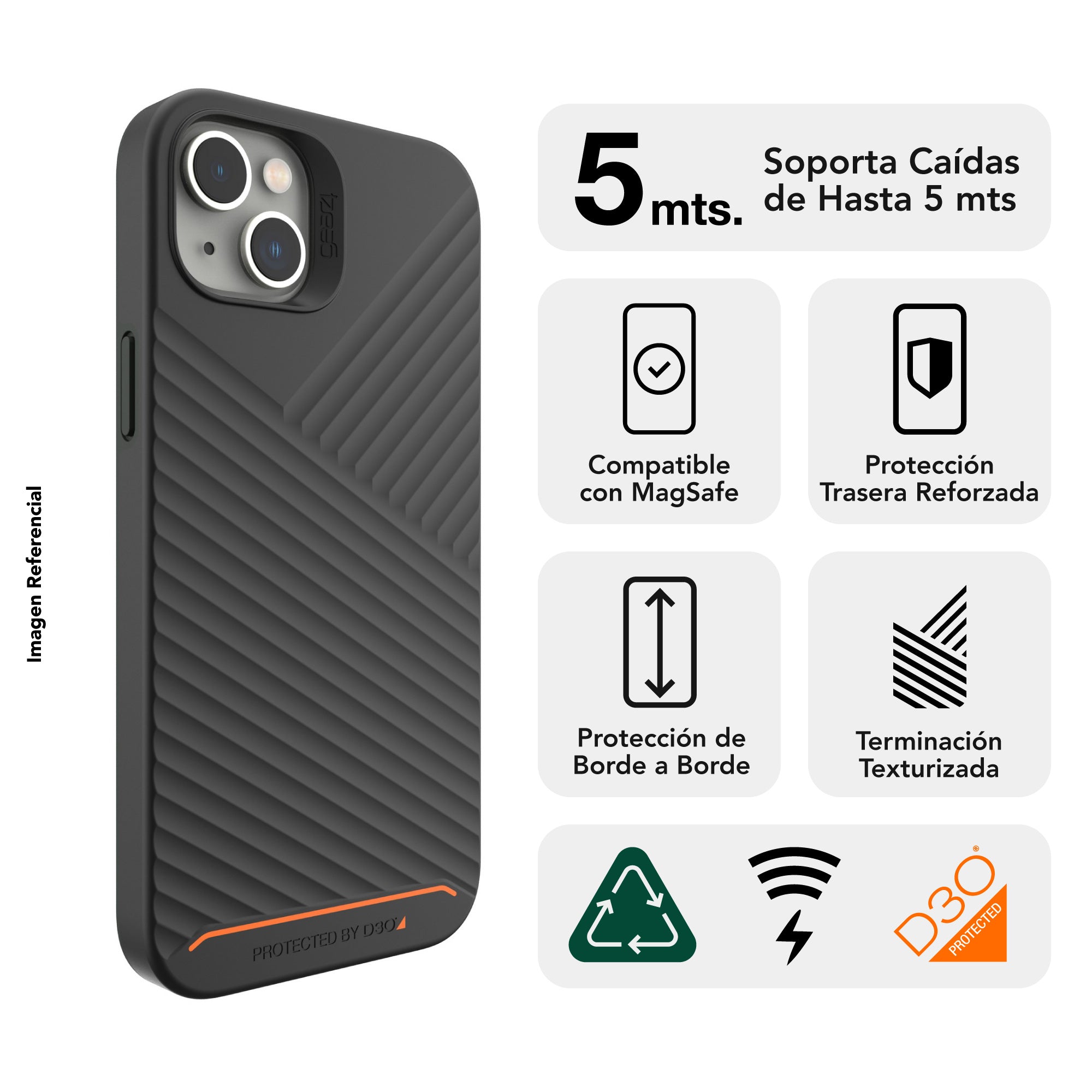 Case Gear4 Denali Snap para iPhone 14 Plus - Negro