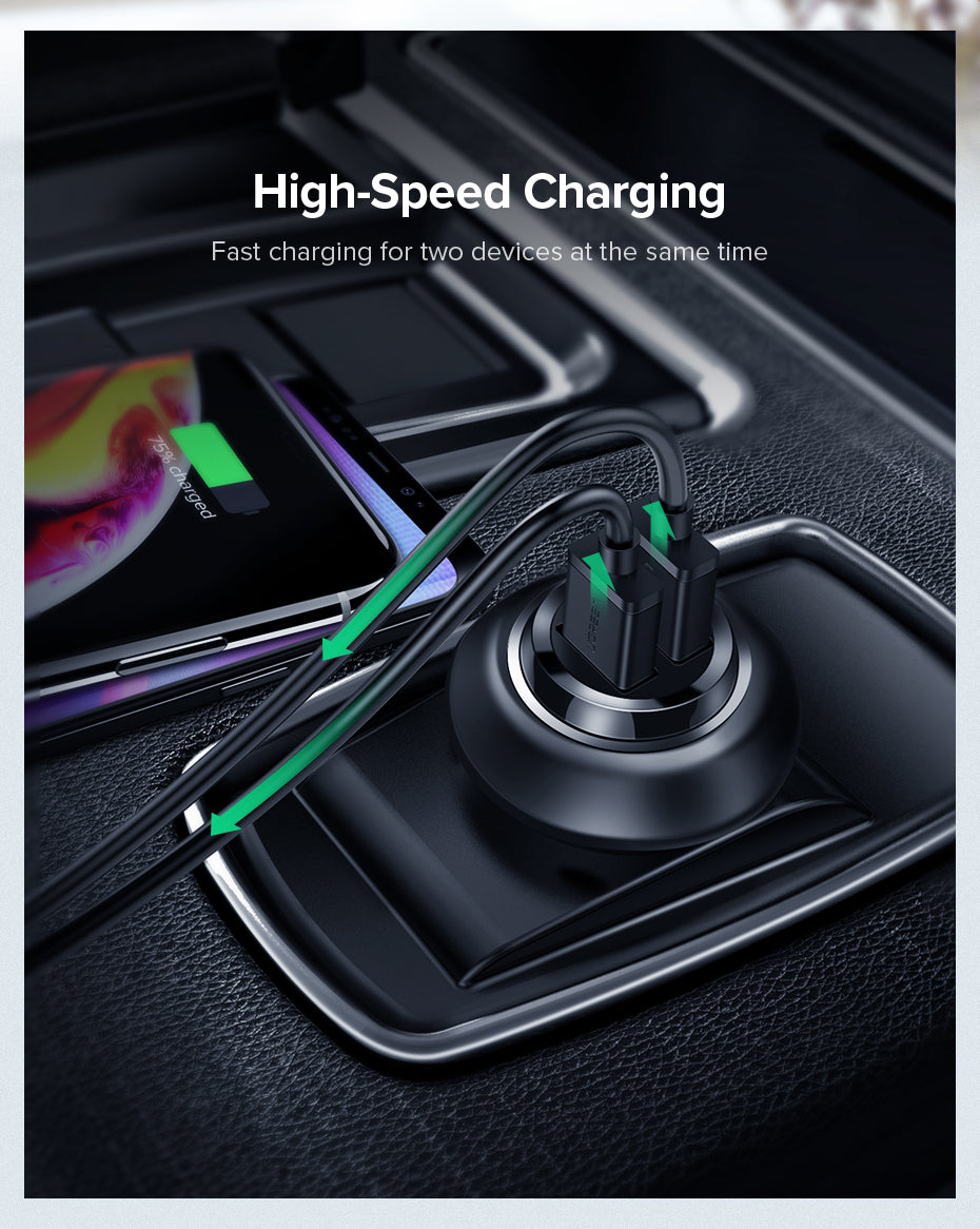 Cargador para carro Ugreen USB-A de 24W