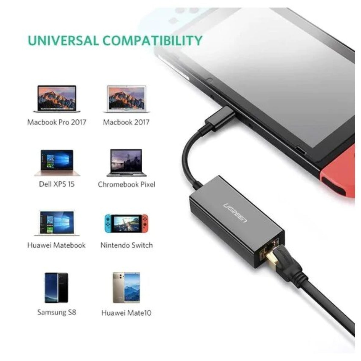 Adaptador de Internet USB-C Ugreen Ethernet 10/100/1000 Mbps