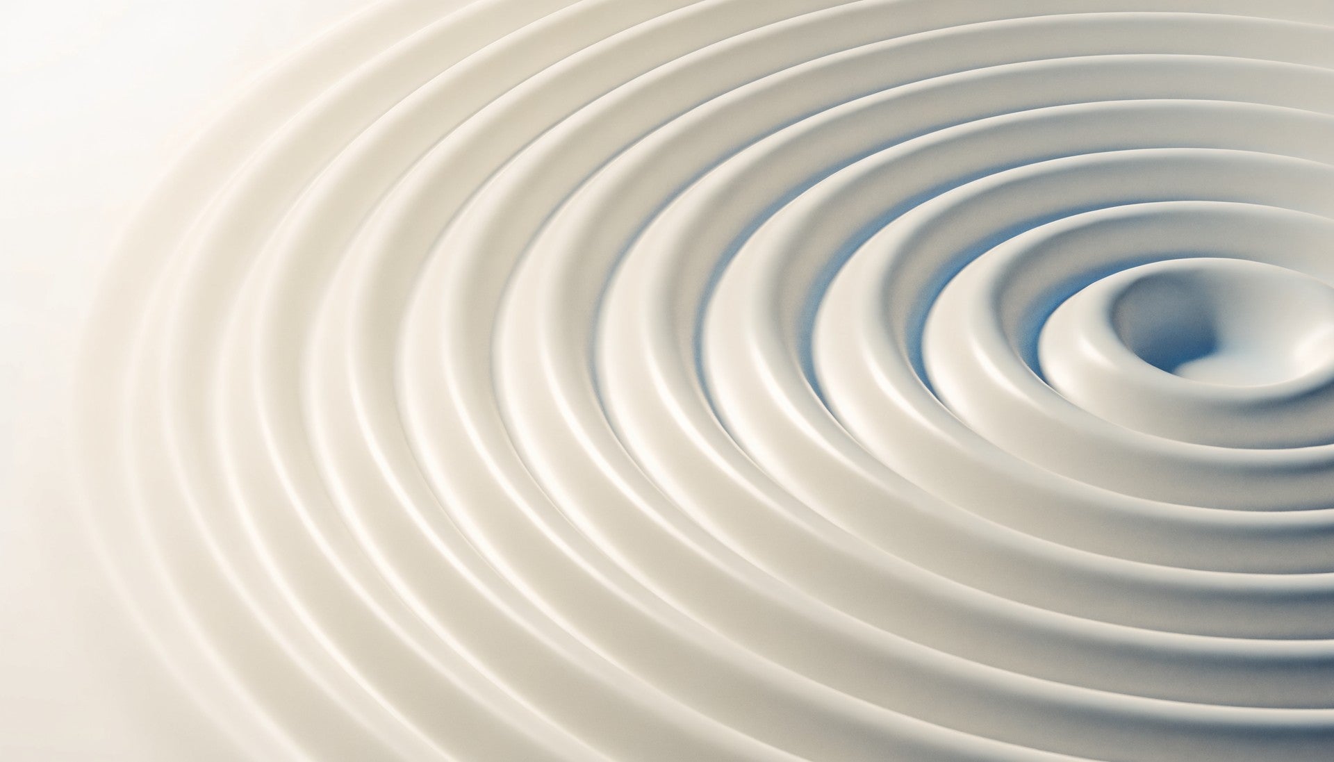 Ondas de sonido concéntricas en 3D, ilustración abstracta para una guía de audifonos inalámbricos
