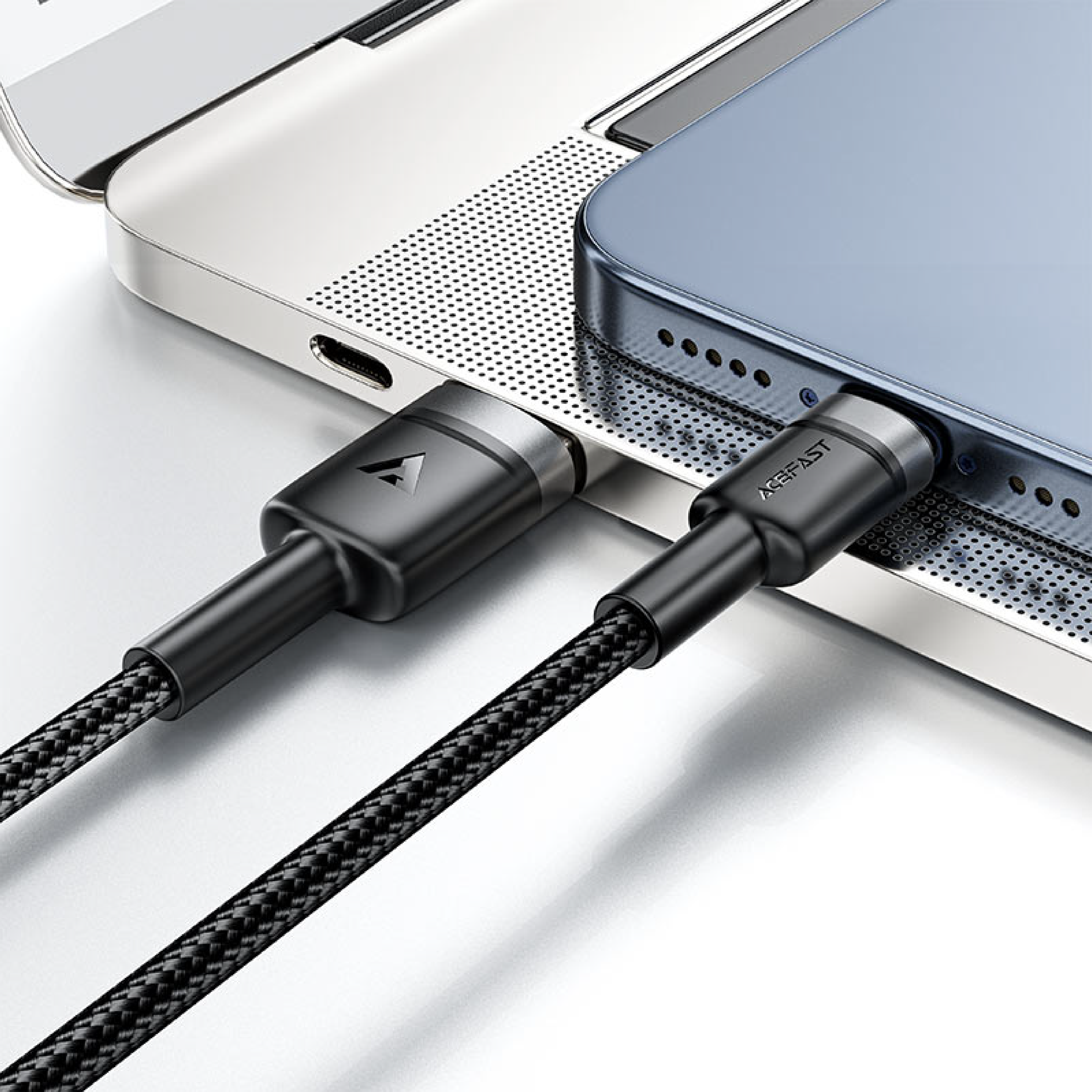 Cable de Carga 3A y Datos Acefast C22-04 USB-A a USB-C – Aleación de Aluminio, 1.2m