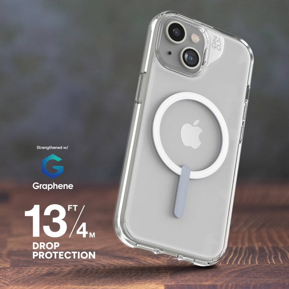 Case ZAGG Crystal Palace Snap para iPhone 15 / 14 / 13 compatible con MagSafe - Transparente