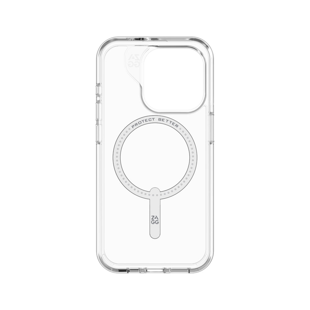 Case ZAGG Crystal Palace Snap para iPhone 15 Pro compatible con MagSafe - Transparente