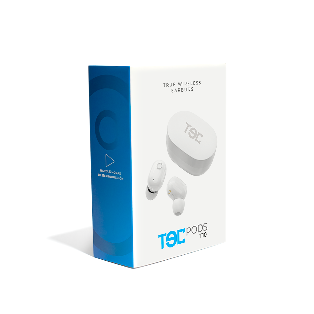 Audífonos Inalámbricos TECPODS T10 Blanco