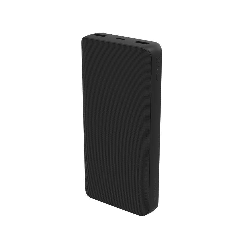 Batería portátil de 20,000mAh mophie power boost con puertos USB-C y USB-A - Negro