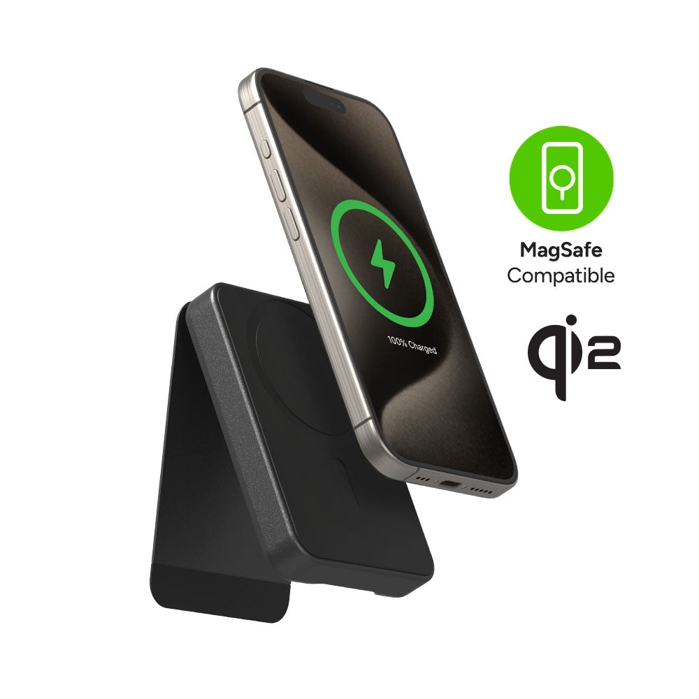 Cargador Inalámbrico Portátil Magnético Qi2 con Soporte mophie snap+ powerstation mini