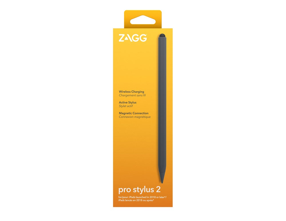 Lápiz Óptico Pro Stylus 2 Zagg para iPad con carga inalámbrica Color Gris