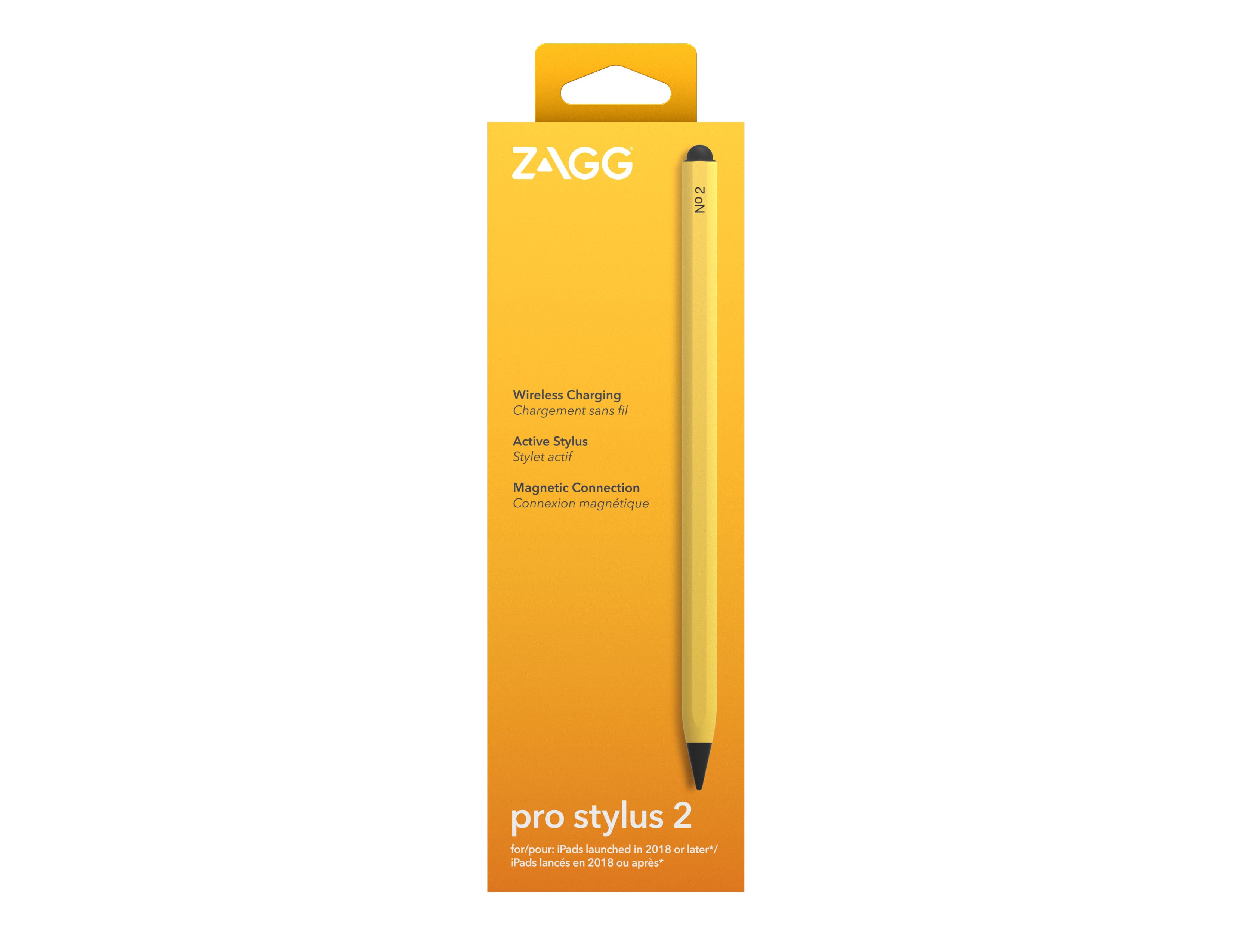 Lápiz Óptico Stylus Pro Zagg para iPad con carga inalámbrica Color Amarillo