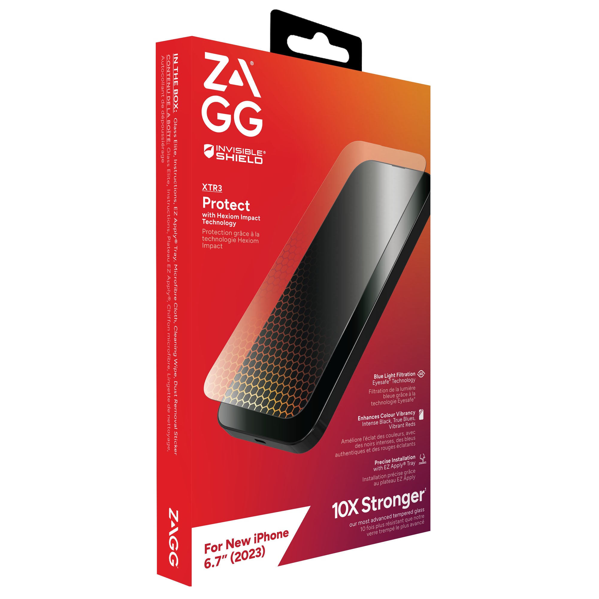 Protector de Pantalla ZAGG Glass XTR3 para iPhone 15 Plus - 10 veces más resistente