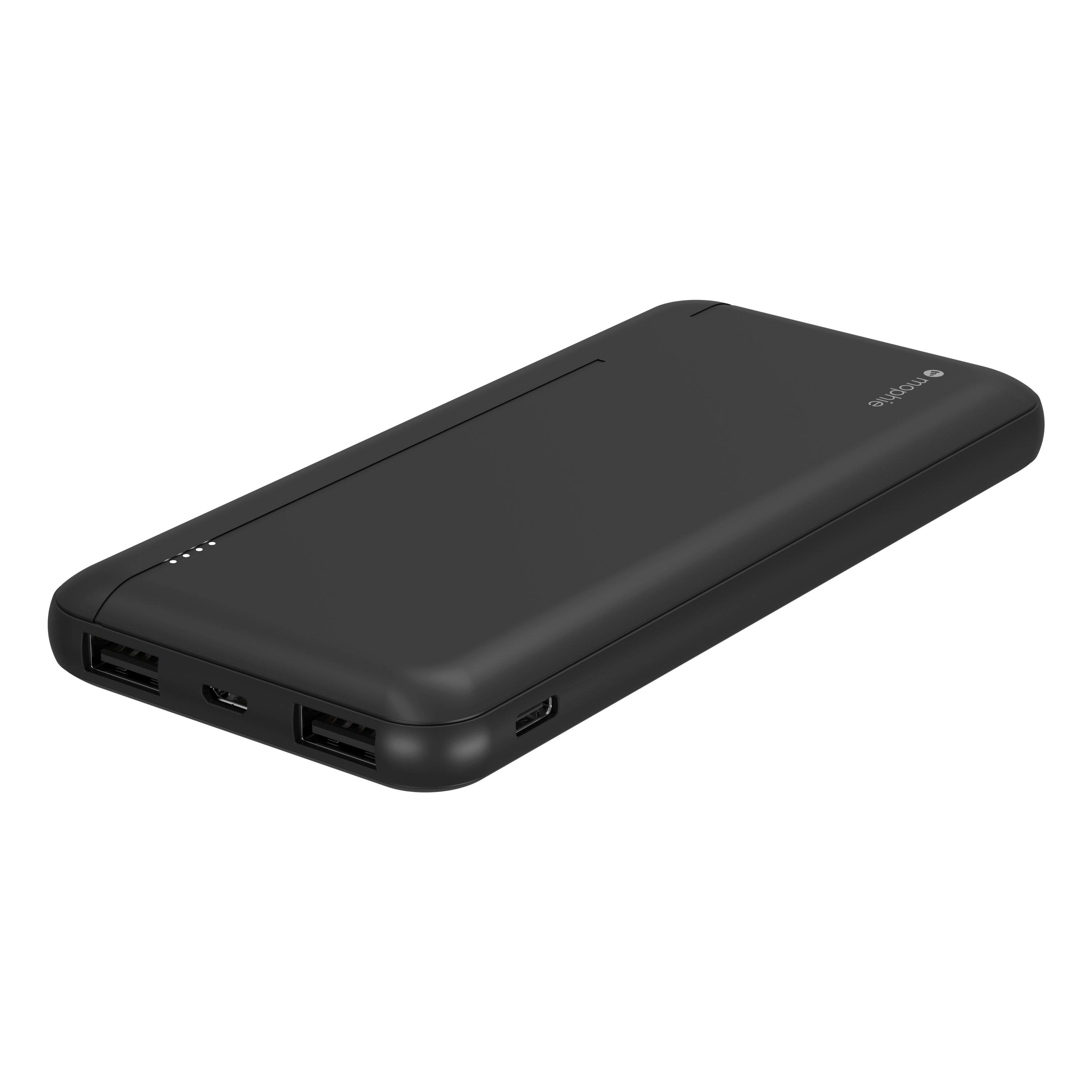 Batería portátil 10,000mAh mophie powerstation con salida USB-C PD de 20W - Negro