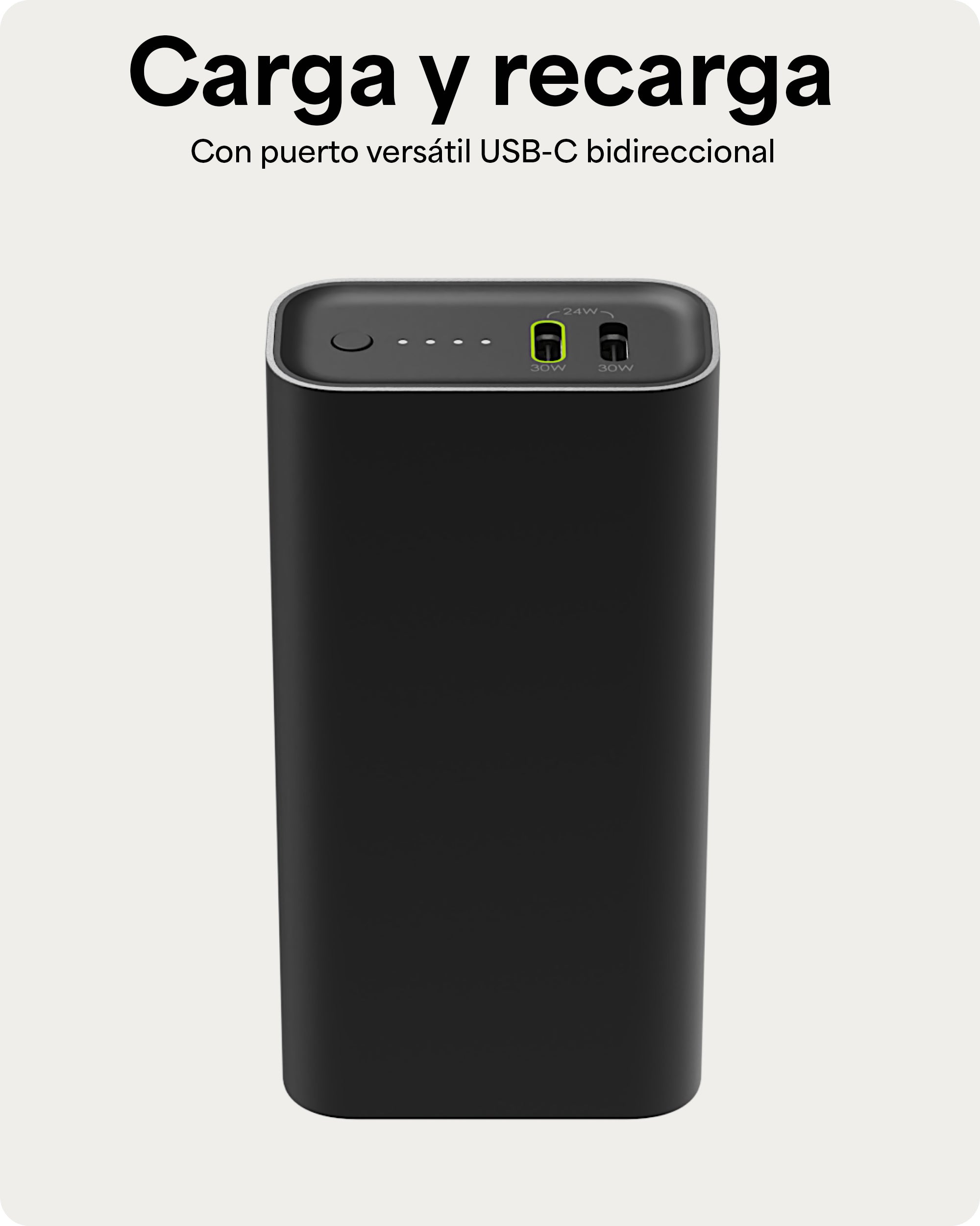 Batería Portátil Powerstation Universal 10k - Power Bank USB-C (Gen 3)