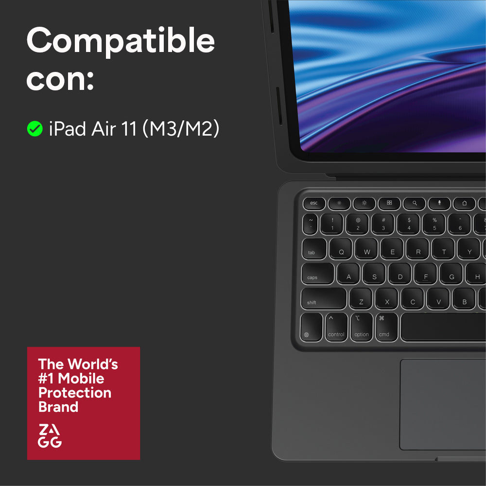 Teclado Pro Keys Connect con trackpad y funda para iPad Air 11'' (M3/M2)