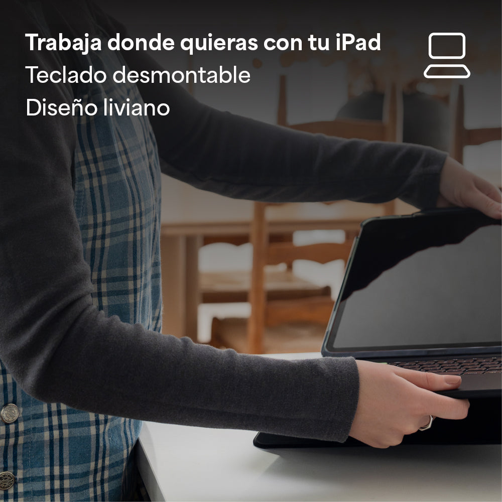 Teclado Pro Keys Connect con trackpad y funda para iPad Air 11'' (M3/M2)