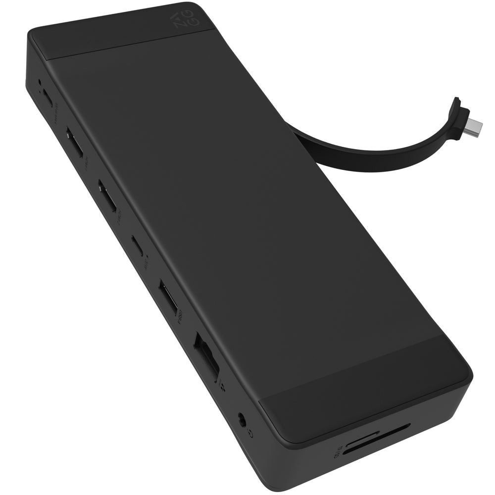 Hub adaptador ZAGG 9 puertos: 2 USB-C, 2 HDMI 4K, Ethernet, USB-A, SD/MicroSD, 1 cable USB-C integrado