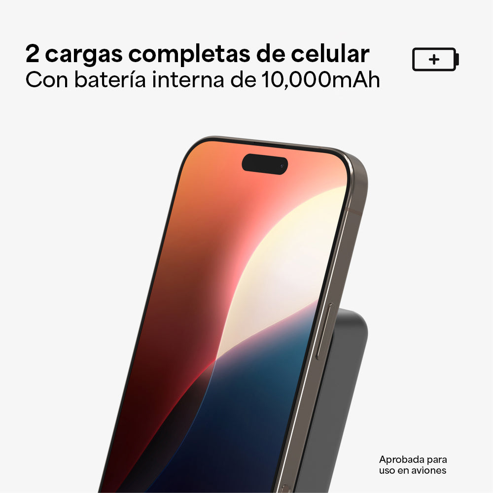 Batería portátil mophie powerstation inalámbrica Qi2 de 15W con batería de 10,000mAh