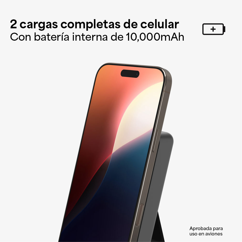 Batería portátil mophie inalámbrica con soporte Qi2 de 15W con batería 10,000mAh