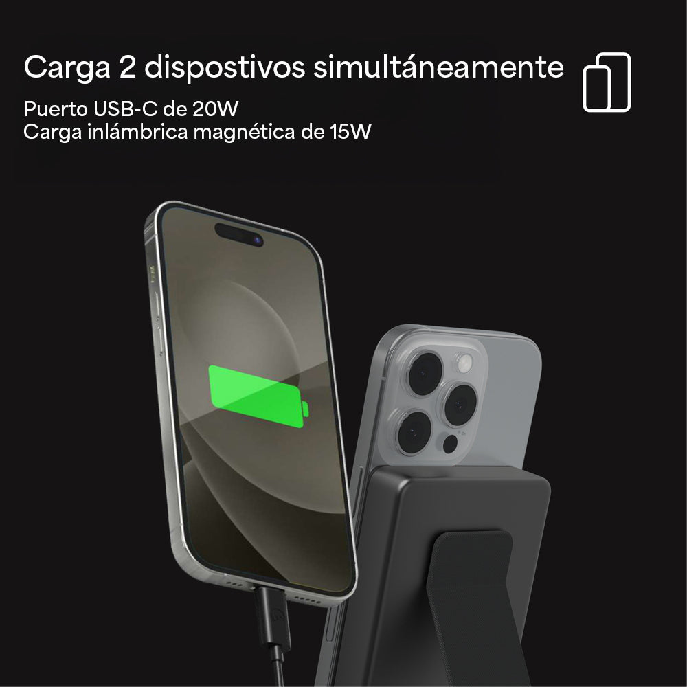 Batería portátil mophie inalámbrica con soporte Qi2 de 15W con batería 10,000mAh