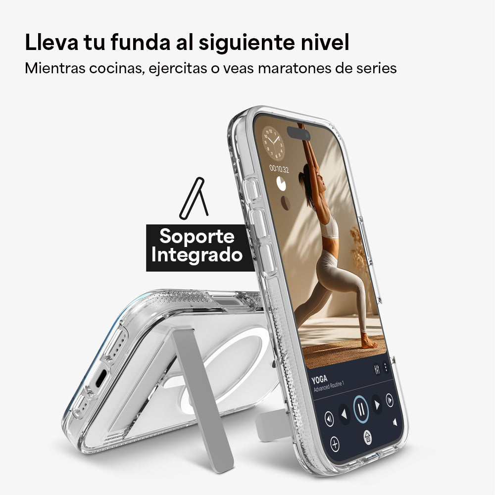 Case ZAGG Crystal Palace Snap iPhone 17 con MagSafe y Sporte Trasero - Transparente