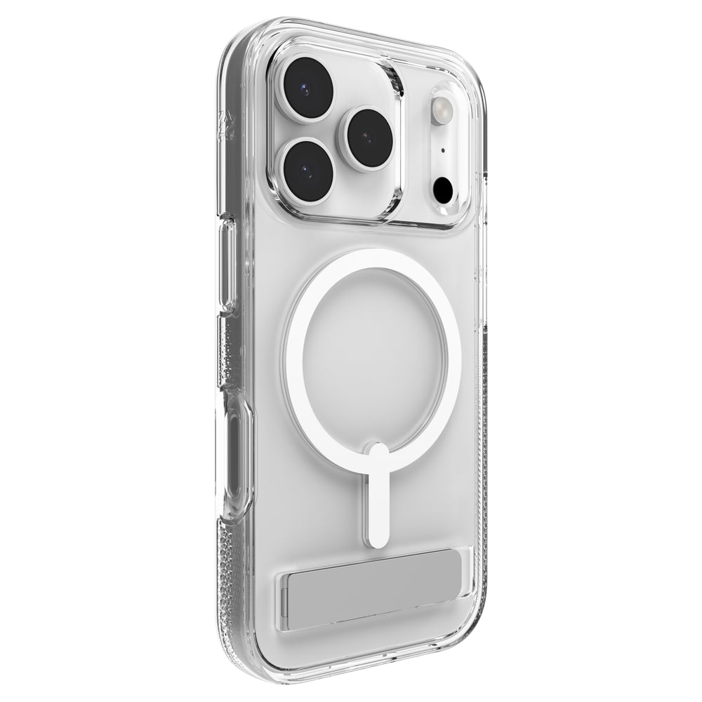 Case ZAGG Crystal Palace Snap iPhone 17 Pro Max con MagSafe y Sporte Trasero - Transparente