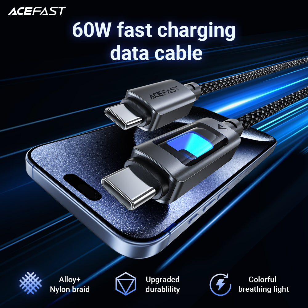 Cable de Carga rápida Acefast USB-C a USB-C 60W 1,2 metros