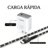 Cargador Yookie GaN 30W + Cable Yookie USB-C 60W | Carga Rápida